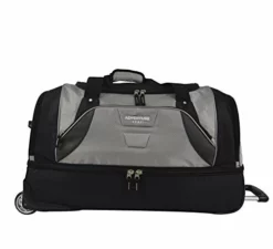 TPRC 30" Durable Rip-Stop Nylon Rolling Luggage Duffel Bag, 30 Inch, Gray