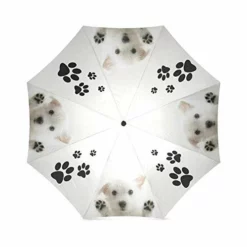 Funny Puppy Dogs And Paws Windproof Auto Open And Close Folding Umbrella, Cute Lightweight Outdoor Travel Sun And Rain Umbrella -TRAVELPRO Sales 41Y3WwzayVL