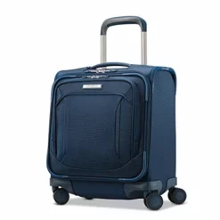 Samsonite Lineate Underseat Carry On Boarding Bag With Spinner Wheels, Evening Teal