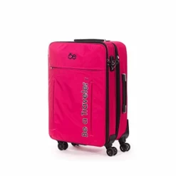 Cloe Checked Medium 24 Inch Water-Resistant Luggage With 360º-spinner Wheels In Magenta Color