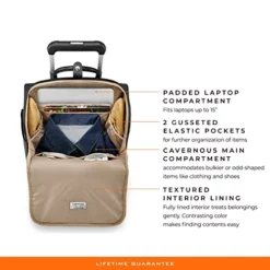 Briggs & Riley Rhapsody Softside Underseat Carry On Cabin Spinner, Black, Wide 16-Inch -TRAVELPRO Sales 41Z FL8qvPL