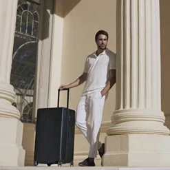 LEVEL8 Trunk Luggage, 28 Inch Luggage With Spinner Wheels, Luminous Textured 28 Inch Checked Large Luggage, Lightweight PC With TSA Lock - 28 Inch, Black -TRAVELPRO Sales 41 BfxKlZPL