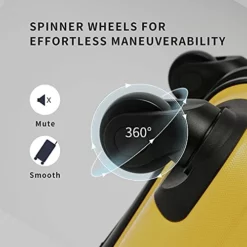 Flieks Luggage Sets TSSA 3 Piece Spinner Suitcase Lightweight 20 24 28 Inch (Yellow) -TRAVELPRO Sales 41 liqj9fSL