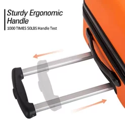 Expandable 3 Piece Luggage Sets Hardside Durable Suitcase With Spinner Wheels TSA Lock, 3 Pcs Carry On Case Travel Home Outdoor School Lightweight Trolley Case ( 20" 24" 28" Orange) -TRAVELPRO Sales 41 q4nl6k8S