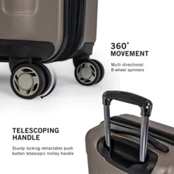 Kenneth Cole Reaction Renegade 28” Check Size Luggage Lightweight Hardside Expandable 8-Wheel Spinner Travel Suitcase, Champagne, Inch -TRAVELPRO Sales 41aHRcS5N6L