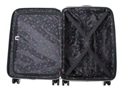 Betsey Johnson Designer Luggage Collection - Expandable 3 Piece Hardside Lightweight Spinner Suitcase Set - Travel Set Includes 20-Inch Carry On, 26 Inch And 30-Inch Checked Suitcase (Stripe Roses) -TRAVELPRO Sales 41c QBcApsL
