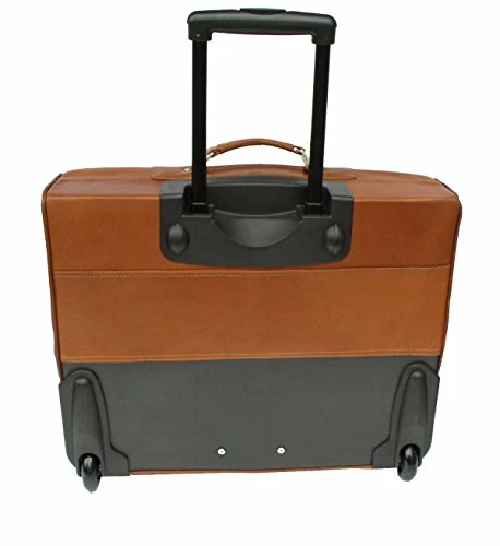 Piel Leather Traveler Garment Bag On Wheels In Saddle 2 Piel Leather Traveler Garment Bag On Wheels In Saddle - Image 2