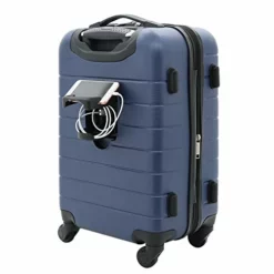 Wrangler Smart Luggage Set With Cup Holder And USB Port, Navy Blue, 20-Inch Carry-On -TRAVELPRO Sales 41cWn1EALeL