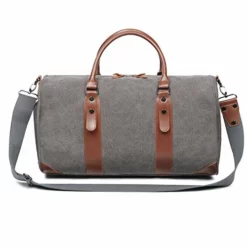 Oflamn Large Duffle Bag Canvas Leather Weekender Overnight Travel Carry On Tote Bag With Shoe Compartment And Toiletry Bag (Grey) -TRAVELPRO Sales 41dA q8ZzJL