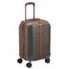 DELSEY Paris 40314880506 First Class Expandable Luggage With Spinner Wheels, Chocolate, Carry-On 21-Inch