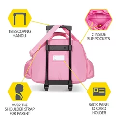 Bixbee Kids Luggage, Kids Luggage With Wheels For Girls & Boys With Telescoping Handle, Adjustable Strap And Pockets- Lightweight Kids Suitcase & Carry On Bag For Airport, Travel, Overnight In Unicorn -TRAVELPRO Sales 41dR9BkZxhS