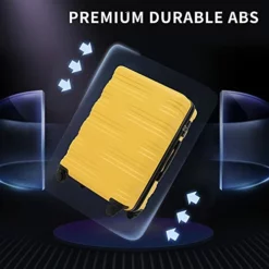 Flieks Luggage Sets TSSA 3 Piece Spinner Suitcase Lightweight 20 24 28 Inch (Yellow) -TRAVELPRO Sales 41dfABvkTQL