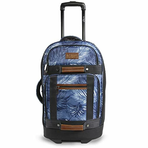 ORIGINAL PENGUIN Luggage 21" Rolling Duffel Bag, Blue Palm Tree, One Size 1 ORIGINAL PENGUIN Luggage 21" Rolling Duffel Bag, Blue Palm Tree, One Size