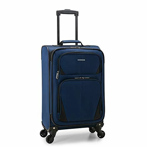 U.S. Traveler Aviron Bay Expandable Softside Luggage With Spinner Wheels, Navy, Carry-on 23-Inch 1 U.S. Traveler Aviron Bay Expandable Softside Luggage With Spinner Wheels, Navy, Carry-on 23-Inch