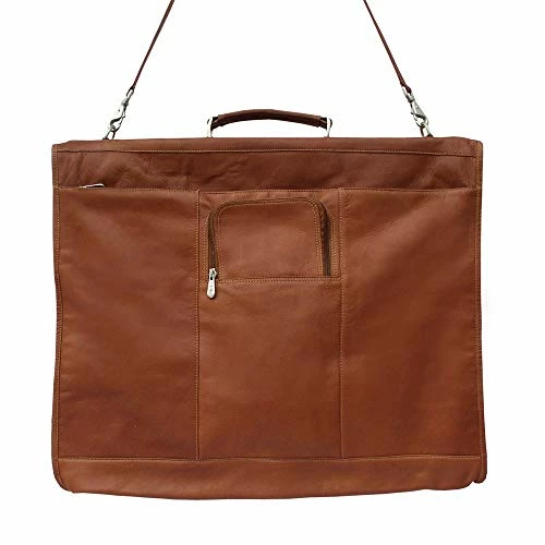 Piel Leather Piel Colombian Leather Elite Garment Bag Brown 5 Piel Leather Piel Colombian Leather Elite Garment Bag Brown - Image 5