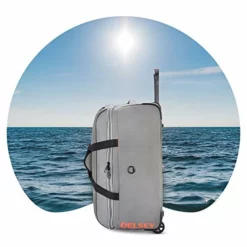 DELSEY Paris Egoa Rolling Travel Duffel Bag With 100% Recycled Materials, Light Gray, Checked-Medium 25 Inch -TRAVELPRO Sales 41evtyaBwtL