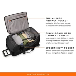 Briggs & Riley Wheeled Duffle, Black, Checked-Medium 27-Inch 34 Briggs & Riley Wheeled Duffle, Black, Checked-Medium 27-Inch -TRAVELPRO Sales 41f29jlI0ML