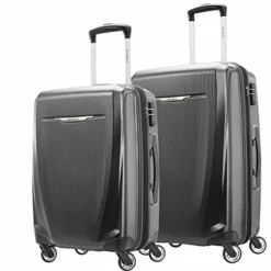 Samsonite Winfield 3 DLX Hardside Expandable Luggage With Spinners, Graphite Grey, 2-Piece Set (20/25)
