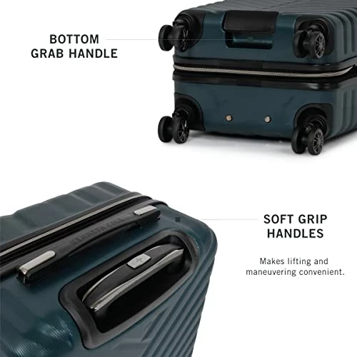 Kenneth Cole Reaction Women's Madison Square Hardside Chevron Expandable Luggage, Emerald, 20-Inch Carry On 2 Kenneth Cole Reaction Women's Madison Square Hardside Chevron Expandable Luggage, Emerald, 20-Inch Carry On - Image 2