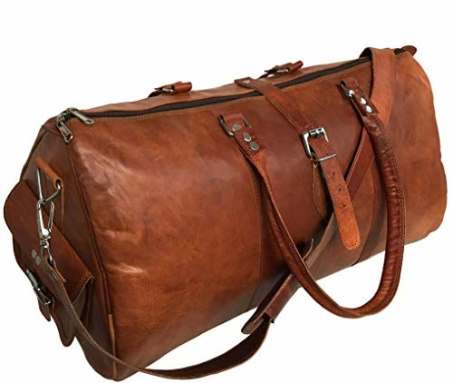 Leather Travel Duffle Bag Gym Overnight Weekend Luggage Carry On Airplane Underseat Bag 1 Leather Travel Duffle Bag Gym Overnight Weekend Luggage Carry On Airplane Underseat Bag