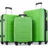 Merax Luggage Set With TSA Lock, All Expandable 3 Piece Hardshell Lightweight Suitcase Set 20inch 24inch 28inch (Apple Green)