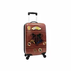 Harry Potter Luggage 21 Inch Hogwarts Express Hard-Sided Suitcase Rolling Luggage Carry-On Tween Spinner Travel Trolley For Kids - Brown