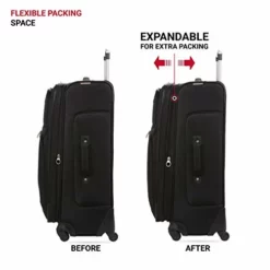 SwissGear Sion Softside Luggage With Spinner Wheels, Black, Checked-Large 29-Inch -TRAVELPRO Sales 41geI4mf5FL