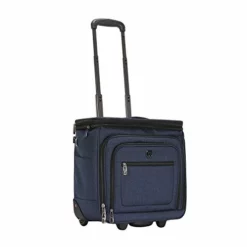 Travelers Club Luggage 16" Top Expandable Rolling Underseater W/USB Port, Blue Suitcase, Carry-On, Navy -TRAVELPRO Sales 41h3blSz8IL