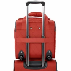 AmazonBasics Underseat Carry On Rolling Travel Luggage Bag - Red Quilted 15 AmazonBasics Underseat Carry On Rolling Travel Luggage Bag - Red Quilted -TRAVELPRO Sales 41h6gKBLDLL