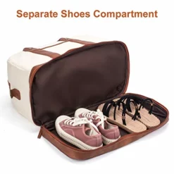 Weekender Bag For Women Canvas Overnight Bag Large Travel Bags For Women Carry On Shoulder Duffle Bag With Shoe Compartment,Perfect For Travel/Daily Use/Birthday Gift (Beige) -TRAVELPRO Sales 41i7EuG PpL