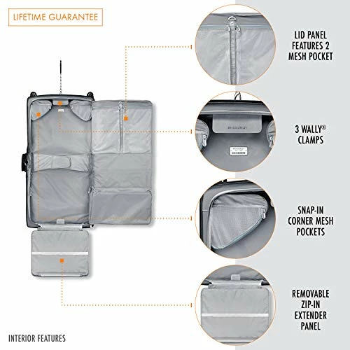 Briggs & Riley Baseline-Softside Wardrobe Spinner Luggage, Black, One Size 5 Briggs & Riley Baseline-Softside Wardrobe Spinner Luggage, Black, One Size - Image 5