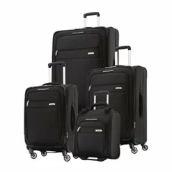 Samsonite Advena 4-Piece Set (Underseater, 20", 25", 29" Spinners) (Black)