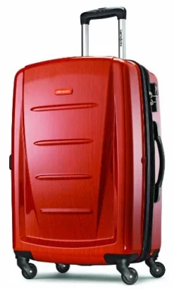 Samsonite Winfield 2 Hardside Luggage With Spinner Wheels, Orange, Checked-Medium 24-Inch