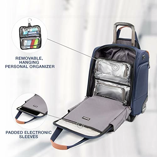 Travelpro Crew Versapack Rolling Underseat Carry-on, Patriot Blue 4 Travelpro Crew Versapack Rolling Underseat Carry-on, Patriot Blue - Image 4