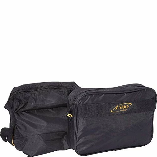 A. Saks 22 InchCarry-On Nylon Duffel Bag With Pouch (Black) 5 A. Saks 22 InchCarry-On Nylon Duffel Bag With Pouch (Black) - Image 5