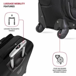 SwissGear Sion Softside Expandable Roller Luggage, Black, 3-Piece Set (21/25/29) -TRAVELPRO Sales 41jn9JgTm4L