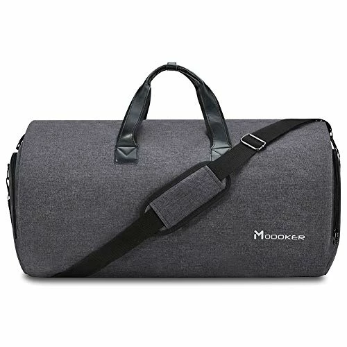Convertible Garment Bag With Shoulder Strap, Modoker Carry On Garment Duffel Bag For Men Women - 2 In 1 Hanging Suitcase Suit Travel Bags (Black) 1 Convertible Garment Bag With Shoulder Strap, Modoker Carry On Garment Duffel Bag For Men Women - 2 In 1 Hanging Suitcase Suit Travel Bags (Black)