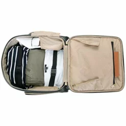 Kenneth Cole Reaction Women's Chelsea Luggage Chevron Softside 8-Wheel Spinner Expandable Suitcase Collection, Olive, 4 Underseater -TRAVELPRO Sales 41jv0bYymkL