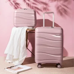 Melalenia Luggage Carry On Suitcase, PP Material Suitcase With Spinner Wheels,TSA Luggage Locks 22x14x9 Airline Approved (Nude Pink) 13 Melalenia Luggage Carry On Suitcase, PP Material Suitcase With Spinner Wheels,TSA Luggage Locks 22x14x9 Airline Approved (Nude Pink) -TRAVELPRO Sales 41kEA5IcscL