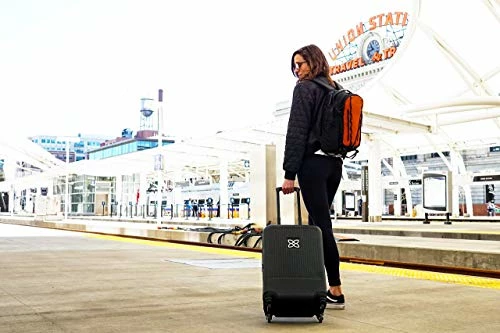 Sherpani Meridian, 22 Inch Travel Hardside Luggage, Durable Hardshell Luggage, Expandable Suitcases With Wheels, Rolling Luggage Carry On, Lightweight Carry On Luggage With Spinner Wheels (Black) 2 Sherpani Meridian, 22 Inch Travel Hardside Luggage, Durable Hardshell Luggage, Expandable Suitcases With Wheels, Rolling Luggage Carry On, Lightweight Carry On Luggage With Spinner Wheels (Black) - Image 2