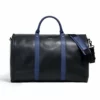 Project 11 Garment Weekender Black Leather With Blue Accents By Hook & Albert