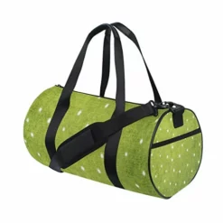 Duffel Bag Green White Pattern Women Garment Gym Tote Bag Best Sports Bag For Boys
