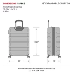 SwissGear 7366 Hardside Expandable Luggage With Spinner Wheels, Black, Carry-On 18-Inch -TRAVELPRO Sales 41lkntJ2LOS