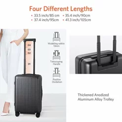 NINETYGO Carry On Luggage With Spinner Wheels, 22x14x9 Luggage, 100% PC Lightweight Hardside Suitcase With TSA Lock (20-inch Black) 11 NINETYGO Carry On Luggage With Spinner Wheels, 22x14x9 Luggage, 100% PC Lightweight Hardside Suitcase With TSA Lock (20-inch Black) -TRAVELPRO Sales 41luS7IPP4L