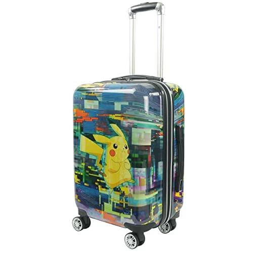Ful Pokemon Pikachu 21 Inch Rolling Luggage, Hardshell Carry On Suitcase With Wheels, Multicolor (FBML0001-998) 1 Ful Pokemon Pikachu 21 Inch Rolling Luggage, Hardshell Carry On Suitcase With Wheels, Multicolor (FBML0001-998)