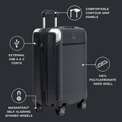 Travelpro Platinum Elite Hardside Expandable Spinner Wheel Luggage TSA Lock Hard Shell Polycarbonate Suitcase, Shadow Black, Compact Carry-On 20-Inch -TRAVELPRO Sales 41mctafDcvS e4cd0774 fd1b 4926 a0a2 a10717ac8850