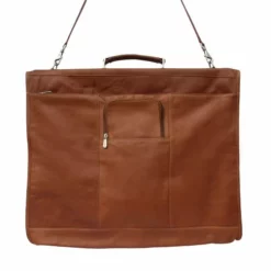 Piel Leather Elite Garment Bag, Saddle, One Size