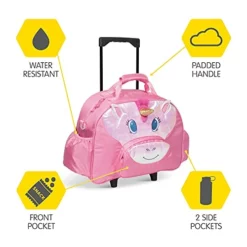 Bixbee Kids Luggage, Kids Luggage With Wheels For Girls & Boys With Telescoping Handle, Adjustable Strap And Pockets- Lightweight Kids Suitcase & Carry On Bag For Airport, Travel, Overnight In Unicorn -TRAVELPRO Sales 41nZJY0cv5S