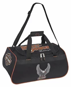 Harley Davidson Harley-Davidson Winged Eagle B&S Sports Duffel Bag W/Adjustable Strap - Black