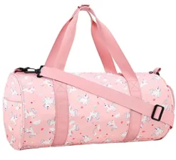 Choco Mocha Kids Duffle Bag For Girls Unicorn Duffle Bags For Girls Overnight Bag For Toddler Girl Duffel Bag Kids Travel Bags Weekender Weekend Bag For Little Teenage Girls Gym Bag Baby Sleepover Gift, Pink